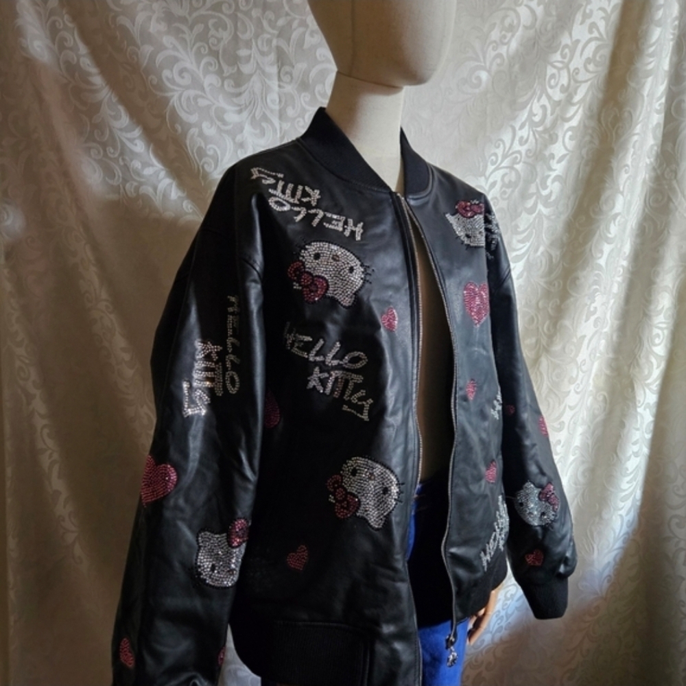 Forever 21 Hello Kitty Black Rhinestone Coat NWT - Picture 2 of 4
